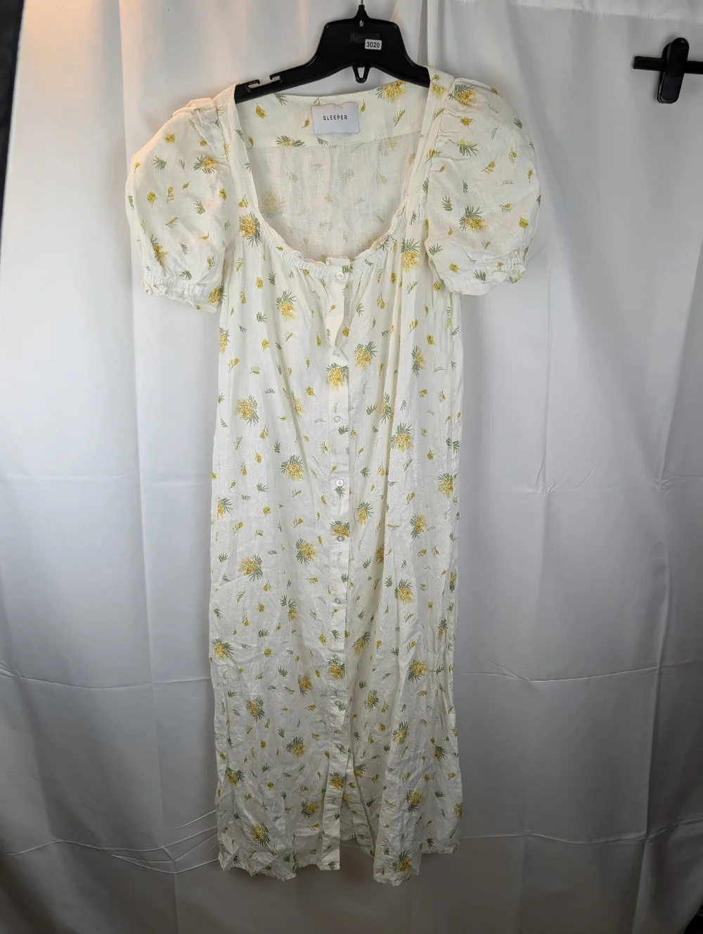 Sleeper Bridgette Linen Midi Dress size M in EUC no belt - Picture 5 of 11